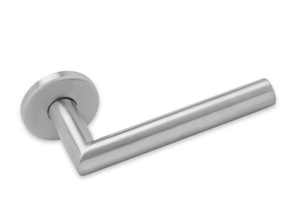 Mâner de ușă BASICS LB2-19, cu rozetă rotundă, din oțel inoxidabil, dreapta (jumătate de pereche) kopen in Alkmaar bij Postma en Postma